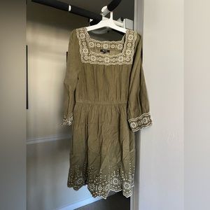 Madewell Corduroy sage dress